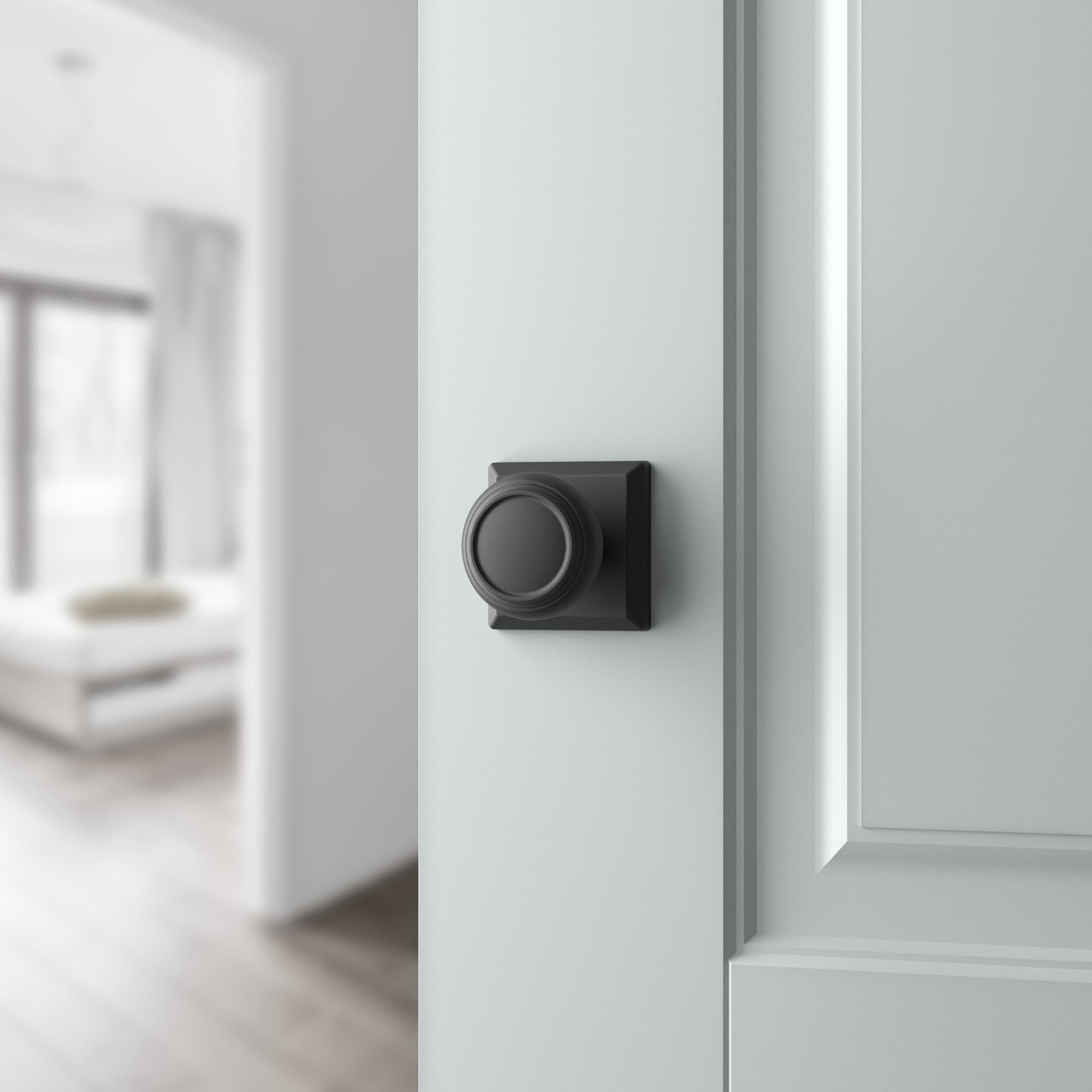 Baldwin Reserve PVTRATSR112 Privacy Traditional Knob and Square Rose with 6AL Latch and Dual Strike Venetian Bronze Finish