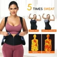thumbnail image 3 of Women's Hot Sauna Workout Waist Trainer Vest Corset Trimmer Belt Sweat Slimming Body Shaper, 3 of 6