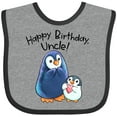 thumbnail image 3 of Inktastic Happy Birthday, Uncle Cute Penguins Boys or Girls Baby Bib, 3 of 4