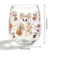 thumbnail image 3 of SLYNSHome Cute Ghost Pumpkin Print Stemless Wine Glass, Fall Themed Clear Tumbler Cup, Decorative Clear Glassware For Halloween Party Indoor Table Arrangement, 3 of 4