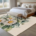 thumbnail image 4 of Daisy Flower Area Rugs 5'x8', Washable Small Throw Rugs for Classroom Bedroom, Vintage Farmhouse Rustic Floral Plant Indoor Outdoor Rug Non-Slip Low Pile Carpet Runner Reversible Floor Mats, 4 of 8