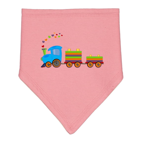 Inktastic Colorful Toy Train Baby Bandana Bib