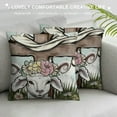 thumbnail image 3 of PHYHOO Easter Decorative Throw Pillow Covers, Faith This Home All Who Enter Outdoor Home Decor, Oh Come Let Him Couch Cushion Case White, 3 of 5