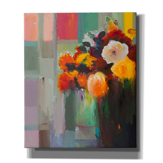 Epic Graffiti 'Asymmetrical Bouquet' by Hooshang Khorasani, Canvas Wall Art, 20"x24"