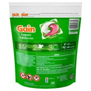 Gain Plus Flings Laundry Detergent Soap Pacs, All-In-One, Happy Hibiscus Scent, 18 Count