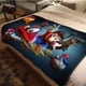 thumbnail image 5 of Manta de felpa suave con diseño de Super Mario de juegos japoneses, manta de franela para sala de estar, dormitorio, cama, sofá, funda de picnic, 5 of 5