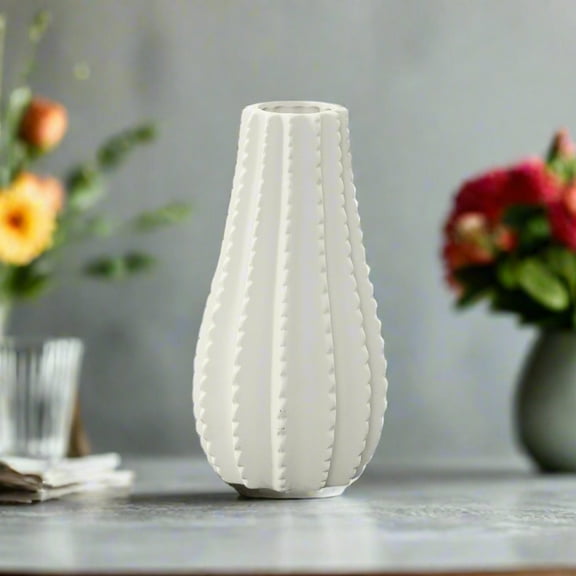 Kivora Patterned Beaded Ceramic Vase