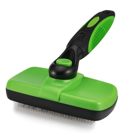 Medium Grooming - pet Dog & Cat Hair Brush,Self Cleaning Slicker Brush-Gently Removes Loose Undercoat, Mats and Tangled Hair,Professional Pet Grooming Brush for Small, Medium & Large Dogs and Cats