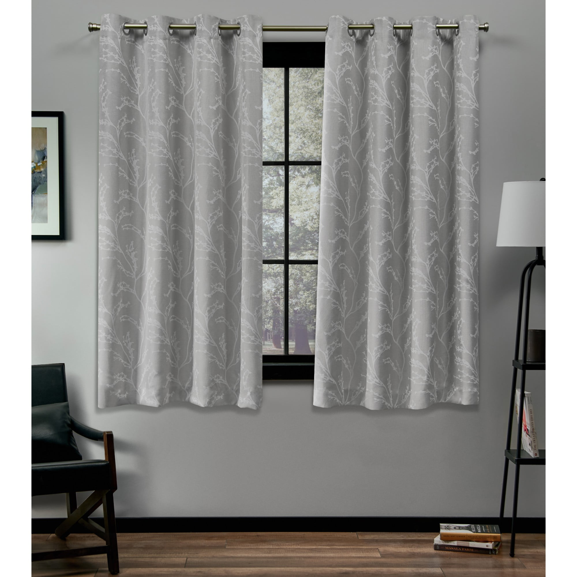 Exclusive Home Curtains 2 Pack Kilberry Woven Blackout Grommet Top