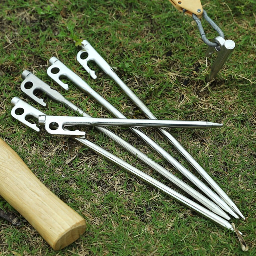 Stainless Steels Tent Stake Heavy Duty Tent Peg Canopies Stake Campings Peg for Campings, Backpacking, Gardening