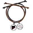 thumbnail image 2 of Asiac Language Quote Hope Bracelet Rope Hand Chain Leather Princess Wristband, 2 of 2