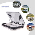 thumbnail image 3 of DENSET 800mm*500mm Roof Window Hatch RV Caravan Trailer Skylight Vent Hatch w/LED Light, 3 of 16