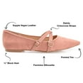 thumbnail image 3 of Journee Womens Patricia Slip On Pointed Toe Ballet Flats, Widths Available, 3 of 10