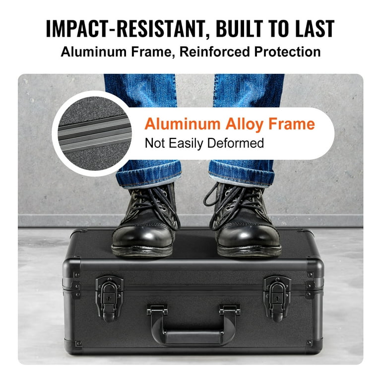 SKYSHALO Card Organizer Box, Key-Locked, 4 Compartments