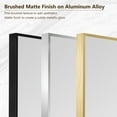 thumbnail image 6 of 36 in. W. x 24 in. H Rectangle Aluminum Alloy Framed Wall Mounted Bathroom Vanity Accent Mirror in Brushed Gold, 6 of 11