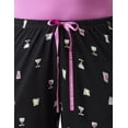 thumbnail image 4 of Hue BLACK Women's Sleepwell Printed Knit Capri Pajama Pants, US Large, 4 of 4