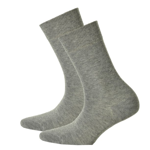 Hudson 2 pares de calcetines para mujer - Only 2-pack, calcetines cortos, cinturilla confort, Unicolor Plata 35-38