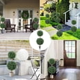 thumbnail image 6 of 2.6FT Topiary Trees Artificial Outdoor Porch Plants Double Boxwood Topiary Ball with Ground Spike Set of 2 Faux Boxwoods for Outdoor Planters Front Door Entrance Garden Indoor Home, 6 of 6