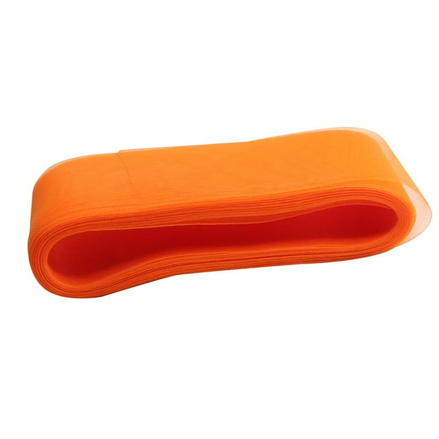Crin tubular decorativa ligera para sombreros Ancho 10 cm Largo 20 naranja