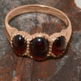 thumbnail image 5 of LBG British Made 10k Rose Gold Natural Garnet Womens Engagement Ring - 33 size options - Size 8.5, 5 of 7