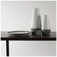 thumbnail image 3 of Maklaine Contemporary Large Gray Ceramic Dark Base White Vase, 3 of 7