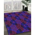 thumbnail image 3 of Ahgly Company Tapis Rond Lavable en Machine Intérieur Transitionnel Magenta Foncé Violet, 5 Pieds Rond, 3 of 7