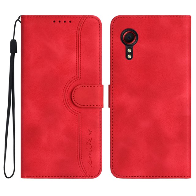 Compatible with Samsung Galaxy Xcover5 Case Premium PU Leather Wallet with Built-in Magnet Cover