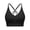 Black, variant on Strappy Bras for Women Cross Back Workout Activewear Crop Tops Summer Lightly Padded Supportive Full Coverage Bralettes Dark Gray XXL