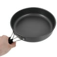 thumbnail image 3 of 1 Set of Camping Frying Pan Portable Handle Frying Pan Metal Camping Frying Cookware, 3 of 8