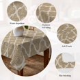 thumbnail image 5 of Khaki Moroccan Table Cloth Waterproof Tablecloths, Boho Retro Country Abstract Geometric Grid Tablecloth Dining Table Cover for Kitchen Party Tabletop Outdoor, Rectangle Tablecloth 60x102 Inch, 5 of 9