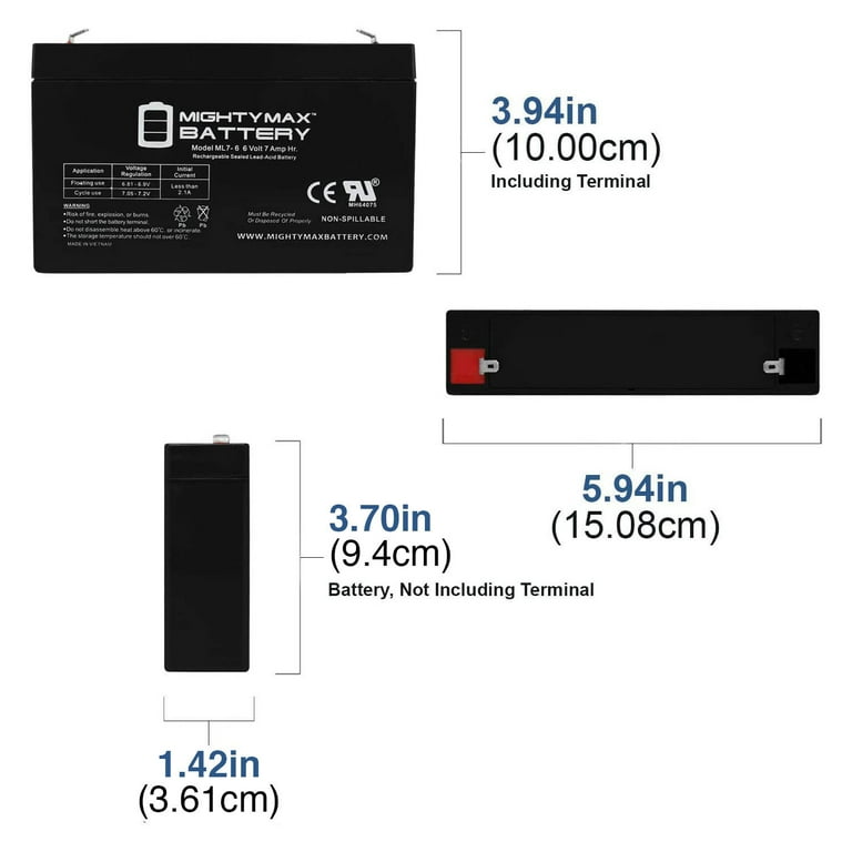 Batterie au plomb étanche RS PRO 6V 7Ah cyclique