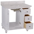 thumbnail image 6 of Bella 36" Bathroom Vanity with White Cabinet and Engineered Marble Top, 6 of 7