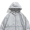 thumbnail image 5 of QSAWXQZ Men's Reflective Sun Protection Windbreaker UPF 50+ Zip up Lightweight Hooded Jacket Loose Breathable Outdoor Activewear with Pockets 3XL, 5 of 5