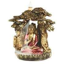 FC Design 7.5"H Buddha Under Tree Backflow Décor Figurine Statue Sculpture Ornament Decoration Home/Room Decor and Unique Gift Ideas for Housewarming, Holidays and Birthdays