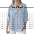 thumbnail image 3 of Erwazi Women's Solid Button V Neck T-Shirt Half Sleeve Loose Fit Trendy Tee Top, 3 of 7