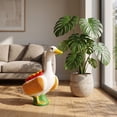 thumbnail image 4 of AZXY Fun Hot‑Dog Novelty‑Style Porch Goose Outfit, Fits 23 Inch Porch Goose Statue, Goose Clothes for Cement Goose, Goose Clothing, Playful Outdoor Decor for Yard Patio Front Porch Garden, 4 of 7