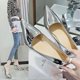 thumbnail image 5 of Glossys Golden/silver Pointed Stilettos High Heel Breathable Comfortable Sandals For Party Daily Work, 5 of 5