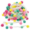 thumbnail image 1 of Uxcell 2 Yards Pom Pom Ball Fringe Trim Ribbon Sewing for DIY Crafts Colorful, 1 of 6