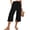 Black, variant on Capri Pants for Women Wide Leg Palazzo Casual Lounge Pant Summer Capris Pants with Pockets Khaki XL(XL)