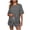 Gray, variant on 2 Piece Sets for Women Oversized T Shirts and Drawstring Shorts with Pockets Solid Color Casual Trendy Outfits for Summer