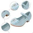 thumbnail image 7 of Staki Toddler Mary Jane Shoes Girls Mary Jane Dress Shoes Low Heel Glitter Patent Bow Kids Party Wedding Flower Girl School Shoes Blue,12 Little Kid, 7 of 7