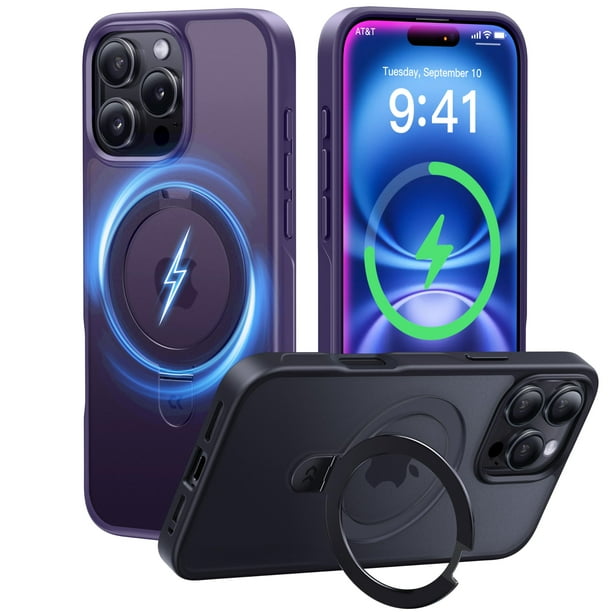 Funda de teléfono CASEKOO diseñada para iPhone 16 Pro Max, color morado