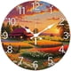 thumbnail image 1 of Reloj de pared de jardín de 12 pulgadas, silencioso, funciona con pilas, redondo, decorativo, para el hogar y la oficina., 1 of 7