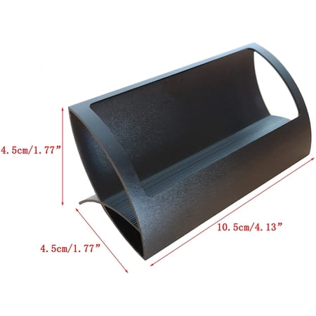 Aluminum Business Card Holders, 2-Pack Sleek Desktop Stands For Cards & Photos – Black, Modern Office Organizer