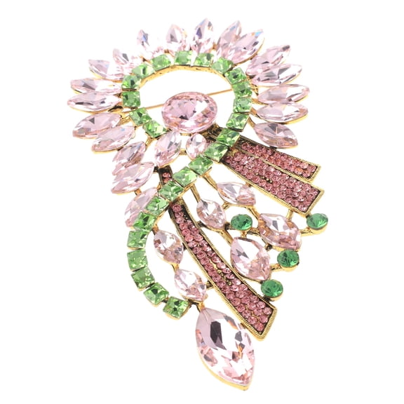 Extra Large Crystal Flower Brooch
