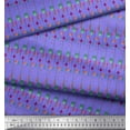 thumbnail image 3 of Soimoi Purple Japan Crepe Satin Fabric Arrows Arrow Printed Fabric 1 Yard 42 Inch Wide, 3 of 3
