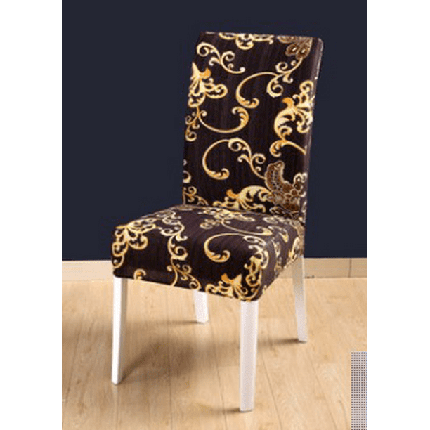 Singes Soft Spandex Dining Chair Covers, Leopard Print Parson Chair Covers