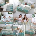 thumbnail image 5 of 3 Piece Teal Yellow Oil Painting Duvet Cover Set California King,Microfiber Comforter/Quilt Cover with Corner Ties and 2 Pillowcases,Contemporary Abstract Art All Season Bedding with Zipper Closure, 5 of 8