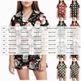 thumbnail image 3 of sdbrld Kids Girls Christmas Pajama, 2Pcs Soft Stretch Button Down Pjs Short Sleeve Sleepwear and Shorts Matching Set Sizes 6-7 Years, 3 of 5