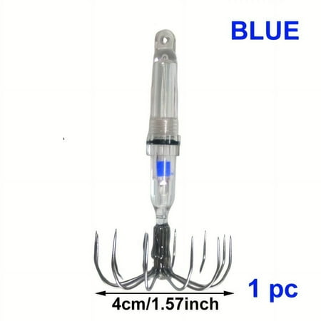 BIQIANWO 1pc Squid Jig Fishing Lure With Sharp Hook Night Fishing Bait 8cm/3.15inch Size Fish Attracting Light